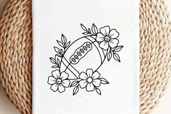 American Football Floral Clipart Vector: Graphics and Illustrations for Branding