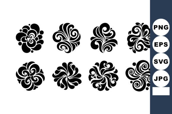 Black Floral Swirl Abstract Decorative V Review
