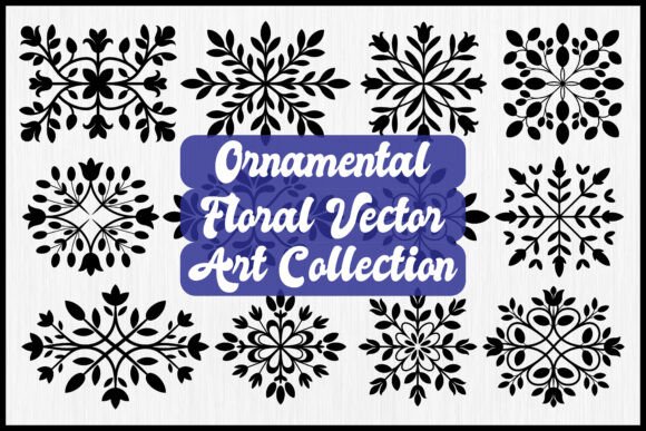 Decorative Floral Vector Elements Set: Graphics and Illustrations for Crafters