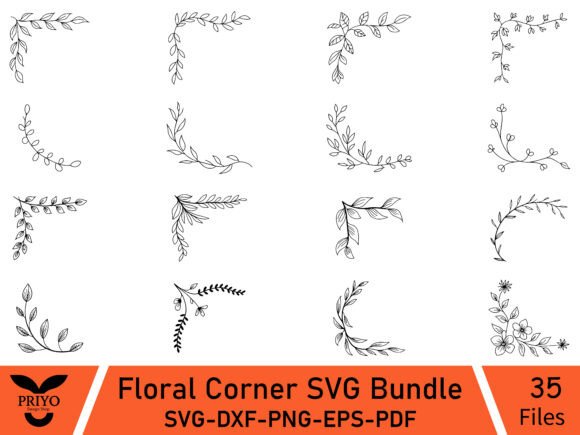 Floral Corner SVG Bundle Graphics and Illustrations Review