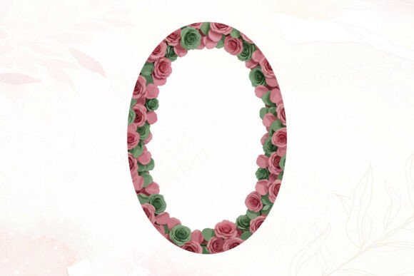 Floral Oval Frame Watercolor Vector Graphics and Illustrations