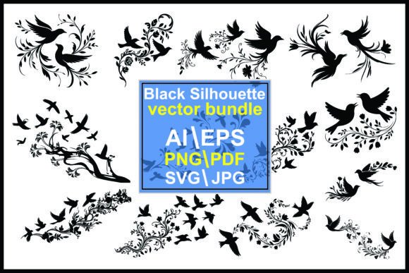 Silhouette Bird Floral Patterns Bundle Graphics and Illustrations Review